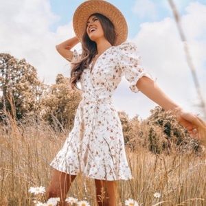 Reformation Carmelo Wrap Dress In Gabrielle